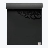 Gaiam Sol Dry-Grip Yoga Mat, Black, 5mm (LongerWider)