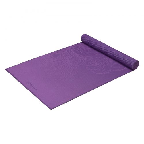 Gaiam Print Yoga Mat, Purple Medallion, 4mm