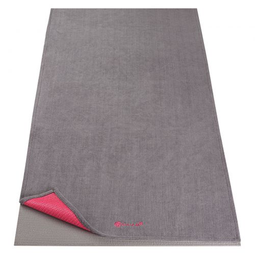  Gaiam Grippy Yoga Mat Towel - Pink Storm