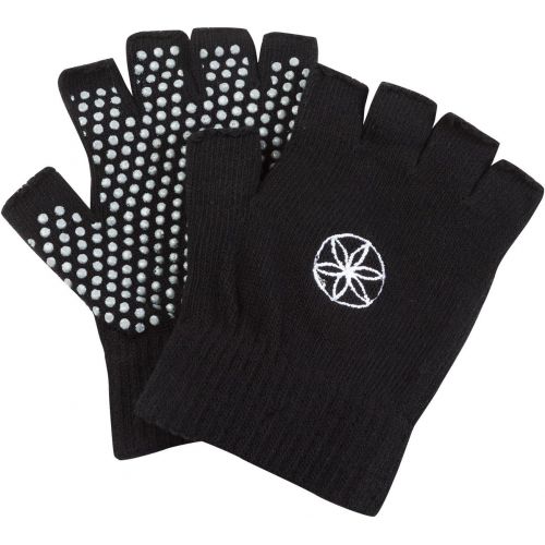  Gaiam Grippy Yoga Gloves, Black/Grey