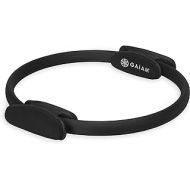Gaiam Pilates Ring 15 Fitness Circle - Lightweight & Durable Foam Padded Handles Flexible Resistance Exercise Equipment for Toning Arms, Thighs/Legs & Core, Black