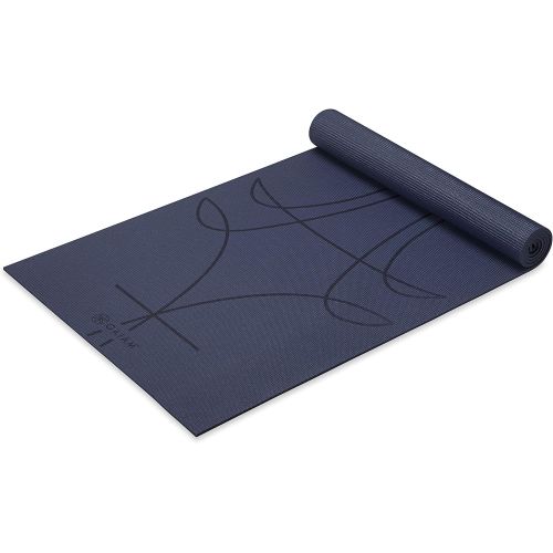  Gaiam Yoga Mat - Premium 6mm Print Extra Thick Non Slip Exercise & Fitness Mat for All Types of Yoga, Pilates & Floor Workouts (68L x 24W x 6mm Thick)