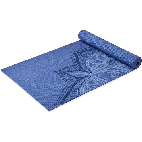  Gaiam Yoga Mat - Premium 5mm Print Thick Non Slip Exercise & Fitness Mat for All Types of Yoga, Pilates & Floor Workouts (68 x 24 x 5mm)