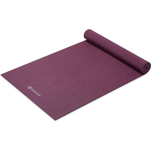  Gaiam Premium Solid Yoga Mat, Light Blue, 5mm