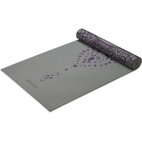  Gaiam Yoga Mat - Premium 6mm Print Reversible Extra Thick Exercise & Fitness Mat for All Types of Yoga, Pilates & Floor Exercises (68 x 24 x 6mm Thick)