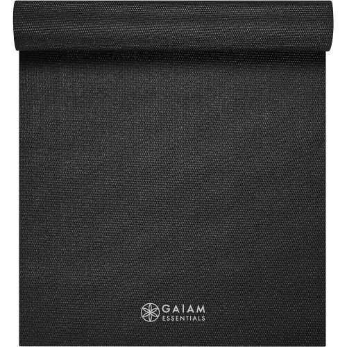  Gaiam Essentials Premium Yoga Mat with Yoga Mat Carrier Sling (72L x 24W x 1/4 Inch Thick)