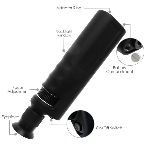  [아마존베스트]Gain Express Fiber Optical Inspection Handheld Microscope (200x Magnification)