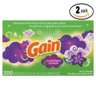 Gain Fabric Softener Dryer Sheets, Moonlight Breeze, 200 Little Sheets (Pack Of 2)