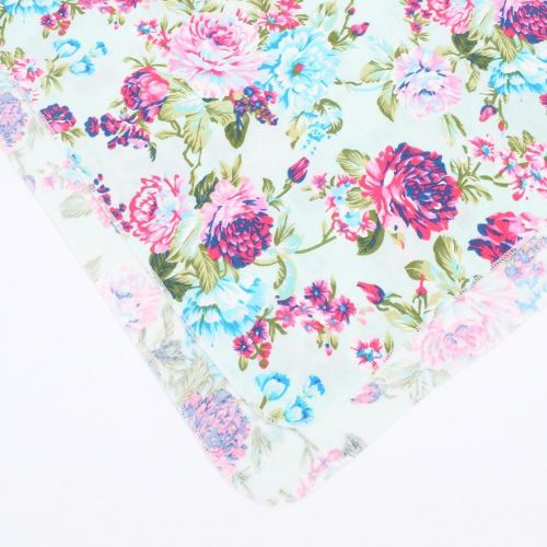  [아마존베스트]Galabloomer Newborn Receiving Blanket Headband Set Flower Print Baby Swaddle Receiving Blankets