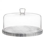 Galashield Marble Cake Stand with Glass Cover Dome