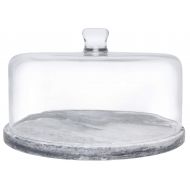 Galashield Marble Cake Stand with Glass Cover Dome