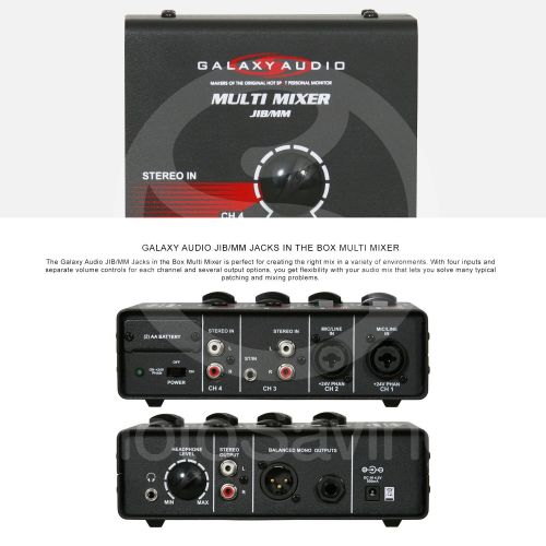  Photo Savings Galaxy Audio JIBMM Jacks in the Box Multi Mixer Kit with Headphones+Batteries+Cables and FiberTique Cloth