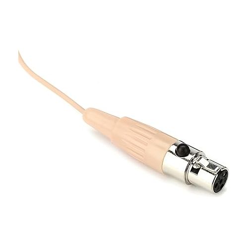  Galaxy Audio HSM8-OBG-4SHU Omnidirectional Earset Microphone with Shure Wireless Connector - Beige