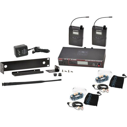  Galaxy Audio AS-1200 Twin Pack Wireless In-Ear Monitor System with 2 Receivers & EB6 Earbuds (P4: 470 to 494 MHz)