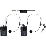Galaxy Audio Trek GTU Mini UHF Wireless Microphone System with 2 Headset Mics (A and B: 524.5 to 594.5 MHz)