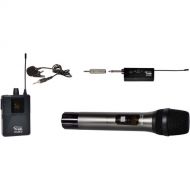 Galaxy Audio Trek GTU Mini UHF Dual Wireless Microphone System with 1 Handheld Mic and 1 Lavalier Mic (B & A: 524.5 to 594.5 MHz)