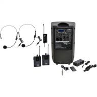 Galaxy Audio Traveler Quest TQ8X PA with GTU-SSP5AB Wireless Mic System (A & B: 524.5 to 594.5 MHz)