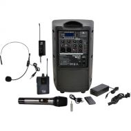 Galaxy Audio Traveler Quest TQ8X PA with GTU-HSP5AB Wireless Mic System (A & B: 524.5 to 594.5 MHz)