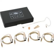 Galaxy Audio ESM8 Single-Ear Unidirectional Headset Microphone with 4 Cables (Beige)