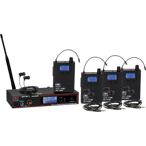  Galaxy Audio AS-1100-4N Band Pack Wireless Personal Monitor System N Band (518-542 MHz)