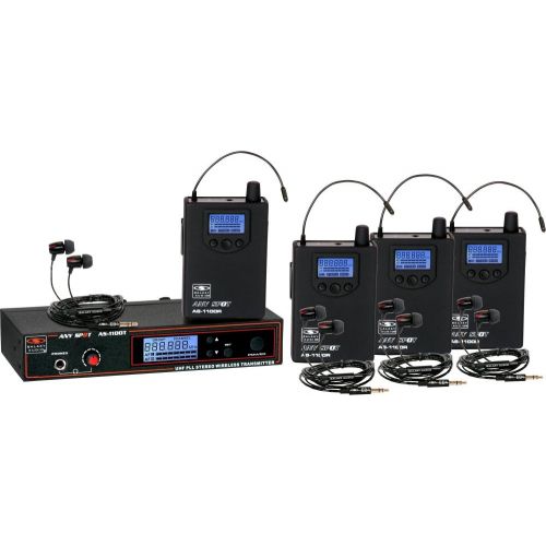  Galaxy Audio AS-1100-4N Band Pack Wireless Personal Monitor System N Band (518-542 MHz)