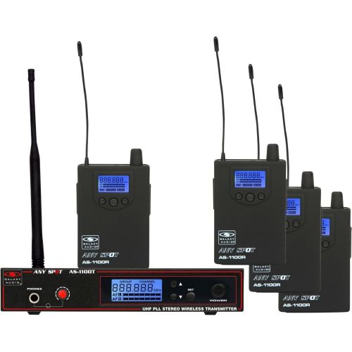  Galaxy Audio AS-1100-4N Band Pack Wireless Personal Monitor System N Band (518-542 MHz)