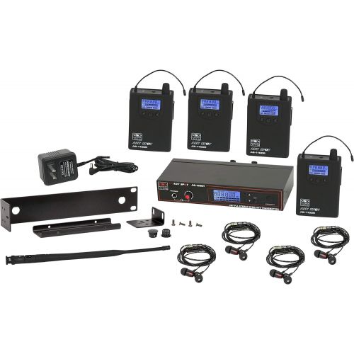  Galaxy Audio AS-1100-4N Band Pack Wireless Personal Monitor System N Band (518-542 MHz)