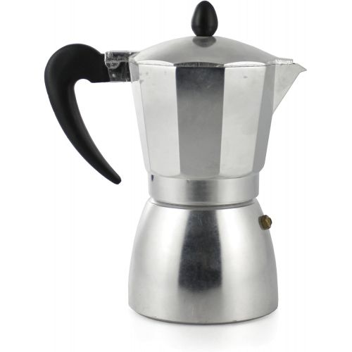  GALILEO 2175874 Espressokanne, 3 Tasse, runde Basis