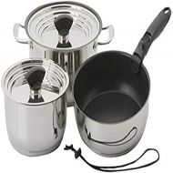 Galleyware Company 9 Piece Nesting Hybrid Induction Cookware Set, Small, Silver