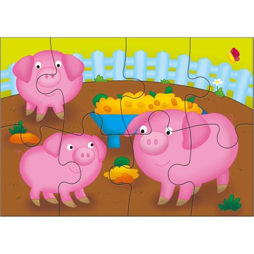  Galt Toys, Four Puzzles in a Box - Farm