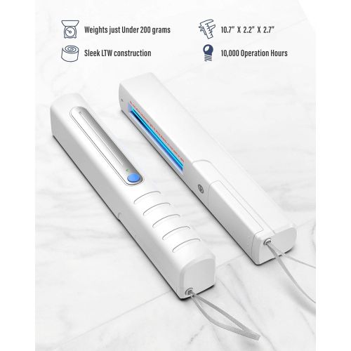  Galvanox UV Light Sanitizer, Portable Disinfection Lamp Wand 99% Effective Sanitizing Device for Phones, Tablet, Laptop, Wardrobe, Pet Areas, Baby Items, Toilets, Toys
