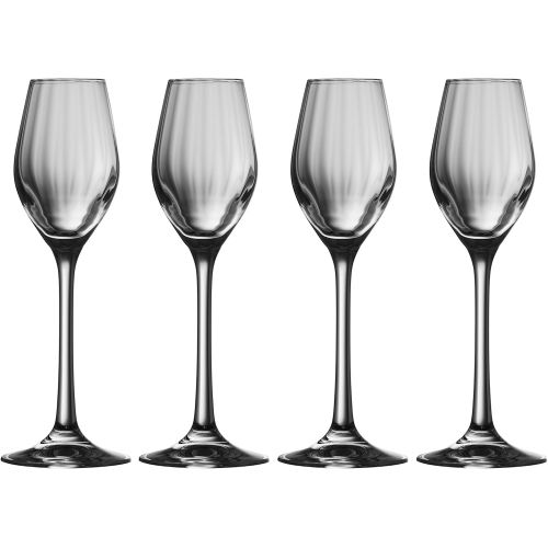  [아마존베스트]Galway Crystal Erne Sherry/Liqueur (Set of 4) Snifter Glasses, Transparent