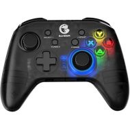 GameSir T4 Pro Wireless Game Controller for Windows 7 8 10 PC/iPhone/Android/Switch, Dual Shock USB Bluetooth Mobile Phone Gamepad Joystick for Apple Arcade MFi Games, Semi-Transparent LED Backlight