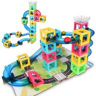 Gamenote Marble Run Set Game - 32pcs STEM Learning Toy for kids, Education Construction Maze Race Game Set (Storage Bag & Guidebook Include)