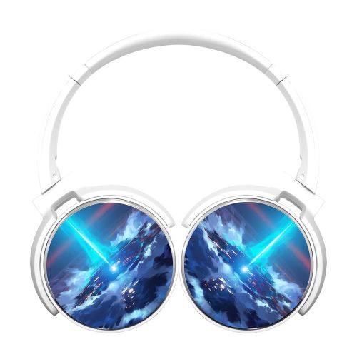  Gamer chart Video Game Stereo Wireless Headphones with Microphone On-ear Foldable Portable Music Headsets for Cellphones Laptop Tablet TV HeadphonesWhite