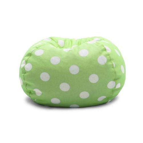  Gaming Chairs For Kids Bean Bag For Kids-Green with White Dots Polyester Super Soft Seating Companion for Your Little Ones