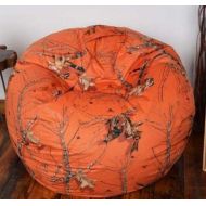 Gaming Chairs For Kids Bean Bag For Kids-Mossy Oak in Orange Medium Size Super Soft Seating Companion for Your Little Ones