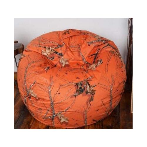  Gaming Chairs For Kids Bean Bag For Kids-Mossy Oak in Orange Medium Size Super Soft Seating Companion for Your Little Ones