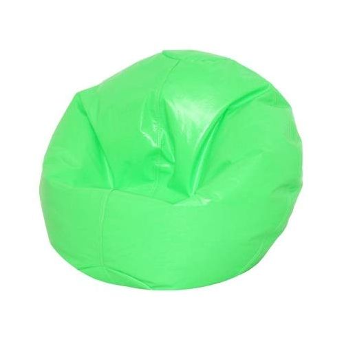  Gaming Chairs For Kids Bean Bag For Kids-Neon Green Wetlook Vinyl 25 Inch Wide Super Soft Seating Companion for Your Little Ones