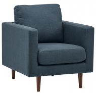 Rivet Revolve Modern Accent Chair, Denim