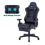HEALGEN Gaming Chair with Footrest PC Computer Video Game Chair Racing Style Gamer Chairs High Back Swivel Executive Reclining Ergonomic Office Chair with Headrest and Lumbar Suppo