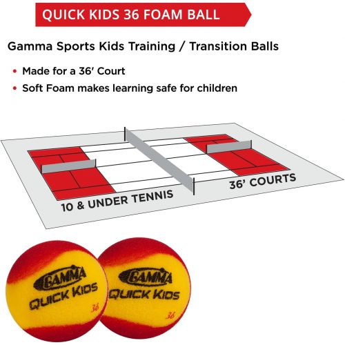  Gamma Sports Foam Tennis Balls for Children and Beginners - 3 Options Available