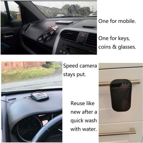  [아마존베스트]Ganvol 2 Pack Premium Anti-Slip Car Dash Sticky Pads 5.3 x 2.7 in, Cell Phone Dashboard Holder, Radar Detector Non-Slip Mat, Heat Resistant, Dont Stink, Leave no Residue