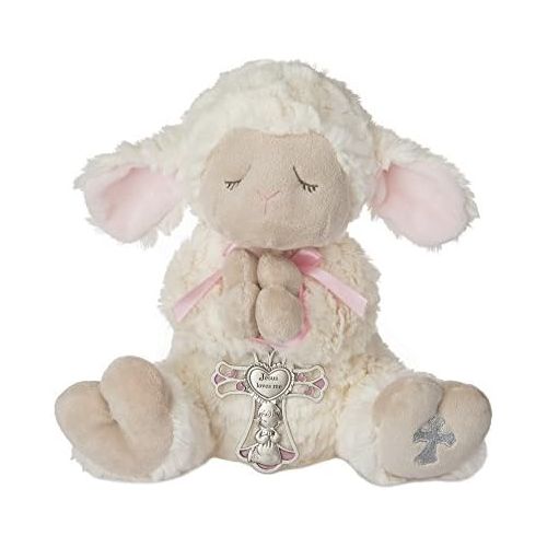  [아마존베스트]Ganz Serenity Lamb With Crib Cross Christening or Baptism Gift (Pink (Girl))