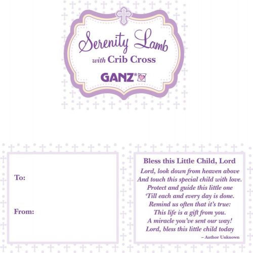  [아마존베스트]Ganz Serenity Lamb With Crib Cross Christening or Baptism Gift (Pink (Girl))