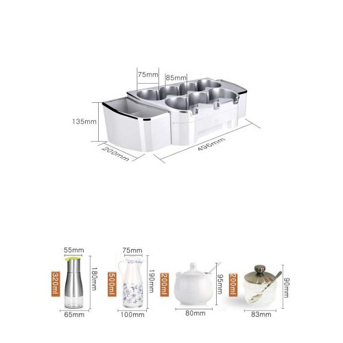  GaoXu kitchen shelves WMR Kitchen Shelves/Seasoning Box Set/Household / Combination/Vinegar Bottle/Soy Sauce Bottle/Kitchen Seasoning Storage Rack Kitchen Storage Rack (Color : D)