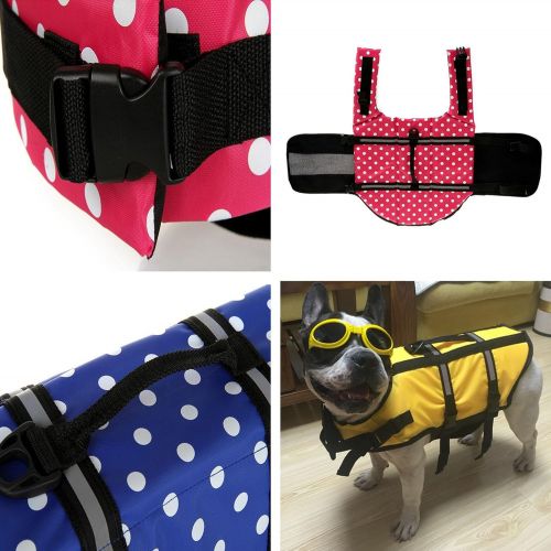  Gaorui Dog Swimming Life Jacket Reflective Saver Preserver Floatation Vest Float Coat