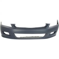 Garage-Pro Front Bumper Cover Compatible with HONDA ACCORD 2006-2007 Primed with Fog Light Holes Coupe