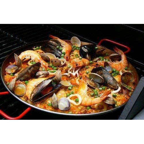  [아마존베스트]Garcima 15-Inch Carbon Steel Paella Pan, 38cm, Silver