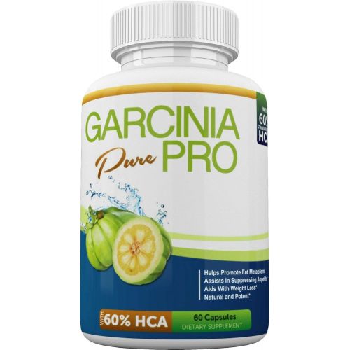  Garcinia Pure Pro- 60% HCA- Ultimate Weight Loss Supplement for Men and Women- Carb Blocker, Appetite Suppressant- 60 Capsules